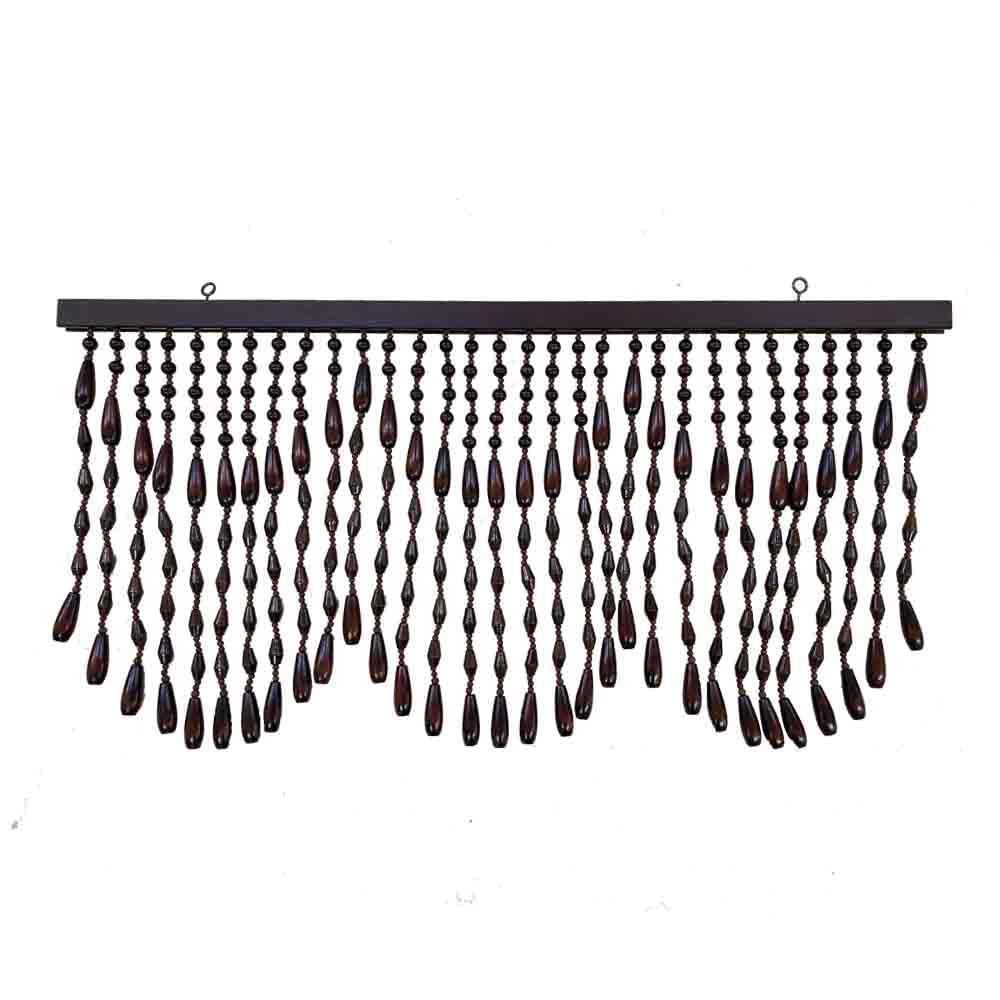 Amazon｜珠 のれん 幅 85 長さ 40 cm のれん 木 暖簾 AC-40 BR