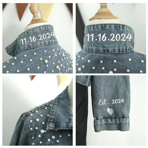 Noni Custom Bride Denim Jacket, Future Mrs Jacket, Personalized Wedding Gift, Bride 20242