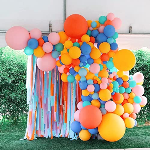 Image of CANREVEL 129pcs Rainbow Balloon Arch Kit 18 12 10 5 Inch, Colorful Balloons Assorted Colors for Baby Shower Encanto Birthday Wedding Anniversary Bridal Shower Party Decoration