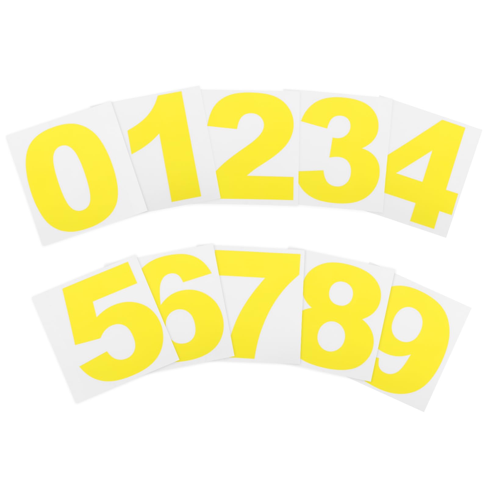 PATIKIL 10cm Reflective Number Stickers 0-9, 2 Set Vinyl Mailbox Number Decals Self-Adhesive Stickers for Outside Cars Doors Windows Signs Indoor Outdoor, Yellow