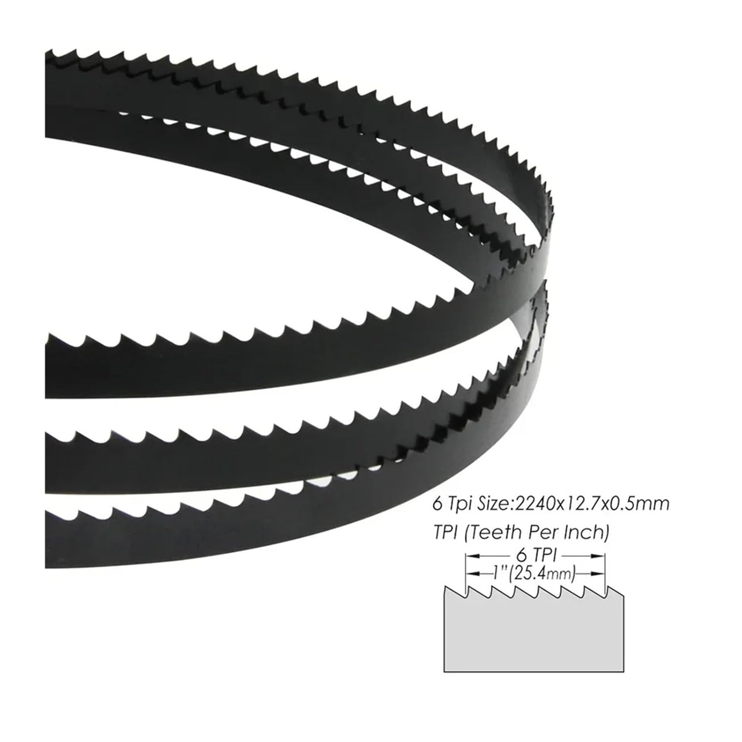 1PCS For LB1200F Charnwood W721 12” Wood Band Saw TPI 6 88-1/4” 2240mm Bandsaw Blade 2240x12.7x0.5mm 6T Power Tool Accessories(6 TPI,2240x12.7x0.5mm)