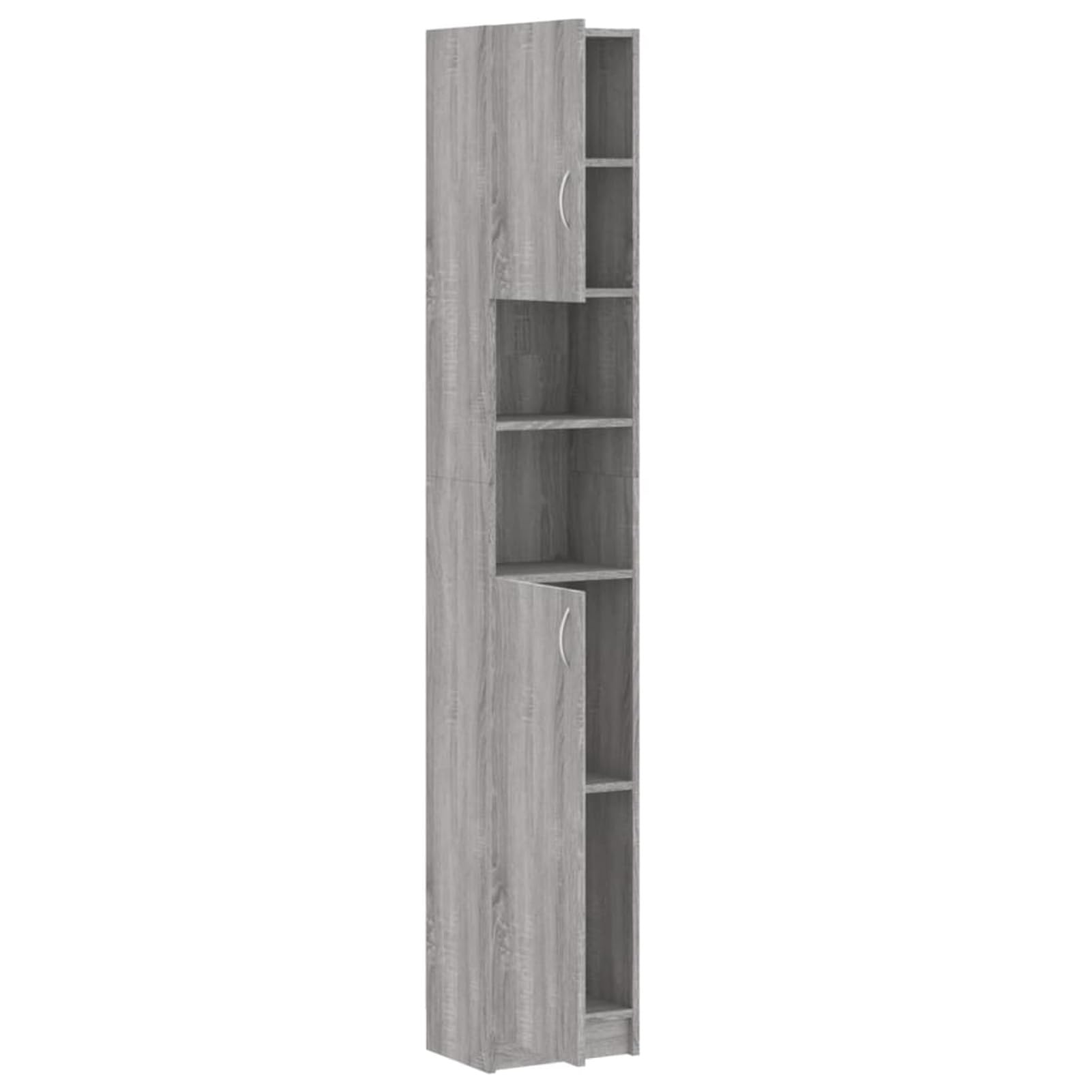 ShGaxin Szafka łazienkowa, meble łazienkowe, pomocnicza szafka łazienkowa, kolumna łazienkowa, szafka łazienkowa, szafka łazienkowa, sklejka Sonoma szara 32x25,5x190 cm
