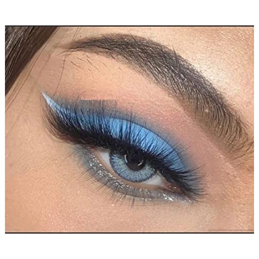 FreshTone Lentilles De Contact De Couleur Topaz Bleu 3 Ton Kit De Rangement Boitier Pince et applicateur Offert 12 Mois sans correction