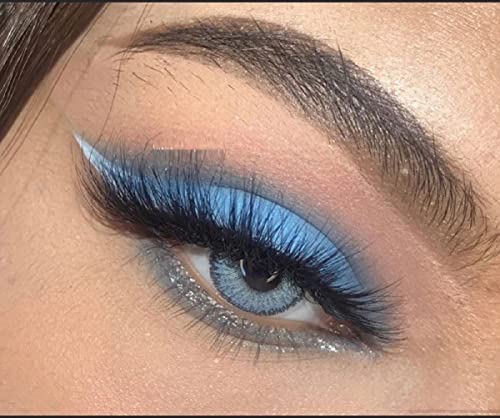 FreshTone Lentilles De Contact De Couleur Topaz Bleu 3 Ton Kit De Rangement Boitier Pince et applicateur Offert 12 Mois sans correction