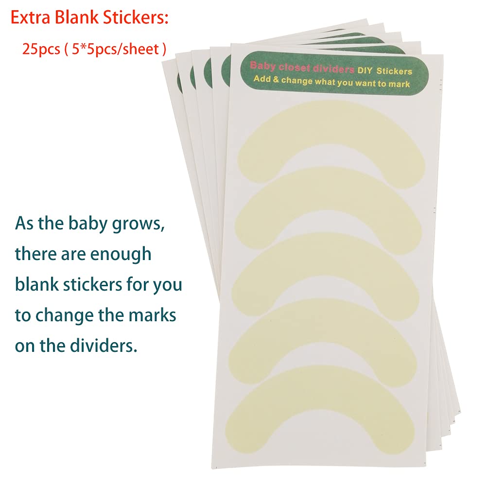 MOBU Baby Closet Dividers - Unisex Cute Design Baby Closet Size Dividers for Baby Clothes Size Age Nursery Baby Clothes Organizer/Hangers Dividers