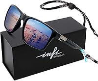 Vista 7 de Lentes de sol polarizadas de pesca para hombre, para conducir, correr, golf, deportes, gafas cuadradas con protección ultravioleta