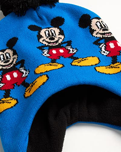 Image of Disney Little Boys Mickey Mouse Hat and 2 Pair Gloves or Mittens Cold Weather Accessory Set, Ages 2-7