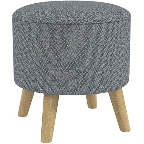 Pouf Rond HOMCOM avec Rangement Cover