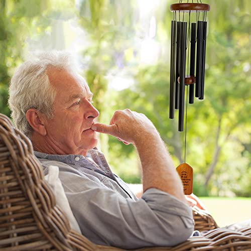 Soothing Sympathy Wind Chime For The Loss Of A Loved One - Feel The Breeze And Listen To Beautiful Tones Outside Box & Card Incl. - Thoughtful Bereavement Gift For Memorial Day #TOP4