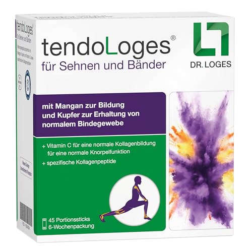 tendoLoges® für Sehnen und Bänder - 45 Portionsbeutel - Zum Diätmanagement bei Beschwerden an Sehnen und Bändern infolge von Überbelastung und wiederholten Verletzungen