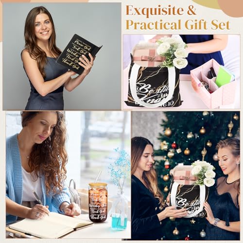 Image of Funnymoom 7 Pcs Christian Gift Set for Women Men Faith Religious Nativity Baptism Church Bible Spiritual for Christmas(Black)