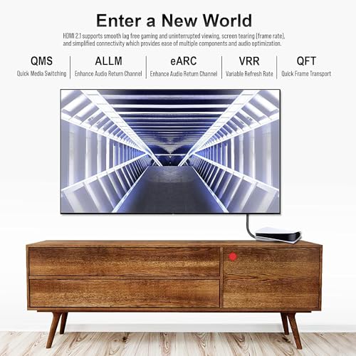 Image of EMK 4K 40 Meter HDMI Cable, Ultra HD High Speed HDMI Cable 48Gbps, 4K 60Hz, HDCP 2.2, 4:4:4 HDR, eARC, Compatible with Steam Deck, PS-5 /4, X-Box Series X, X-Box One etc-.