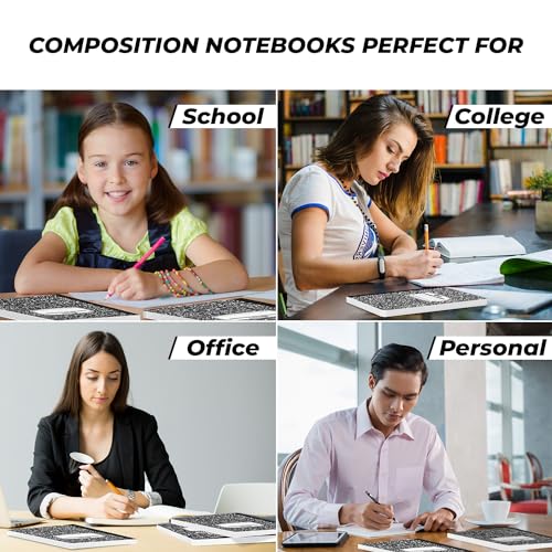 Rosmonde 2000 Pack (Pallet) Composition Notebooks Bulk, Wide Ruled, Full Pallet of Notebooks, 100 Sheets (200 Pages), 9-3/4 x 7-1/2, Bulk Notebooks for School, Bulk Office Notebooks, 4-7 Days Transit