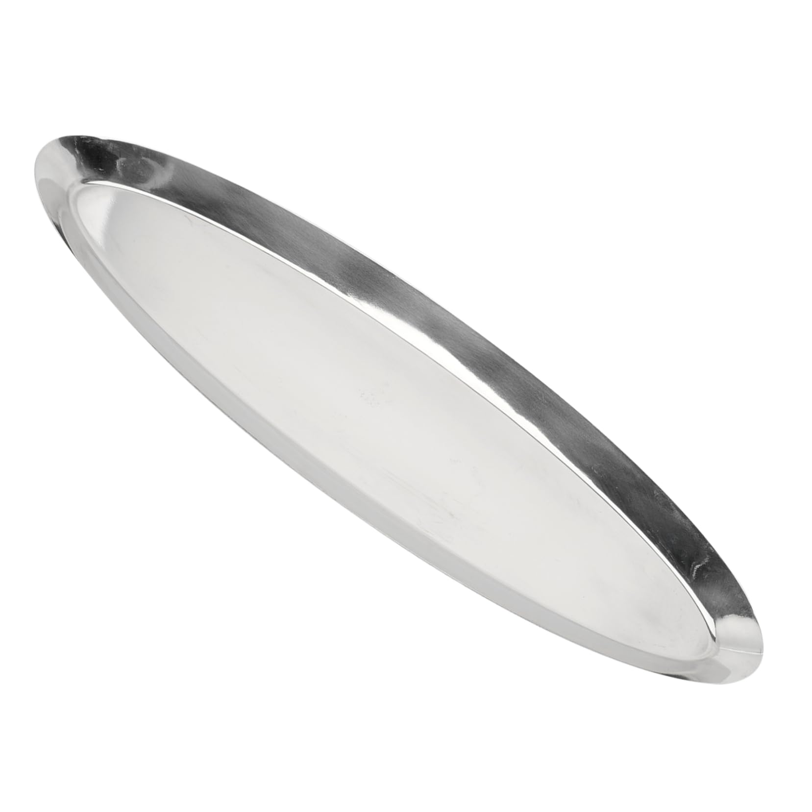 Vassoio da Portata Creativo in Acciaio Inox a Forma Ellittica Argento