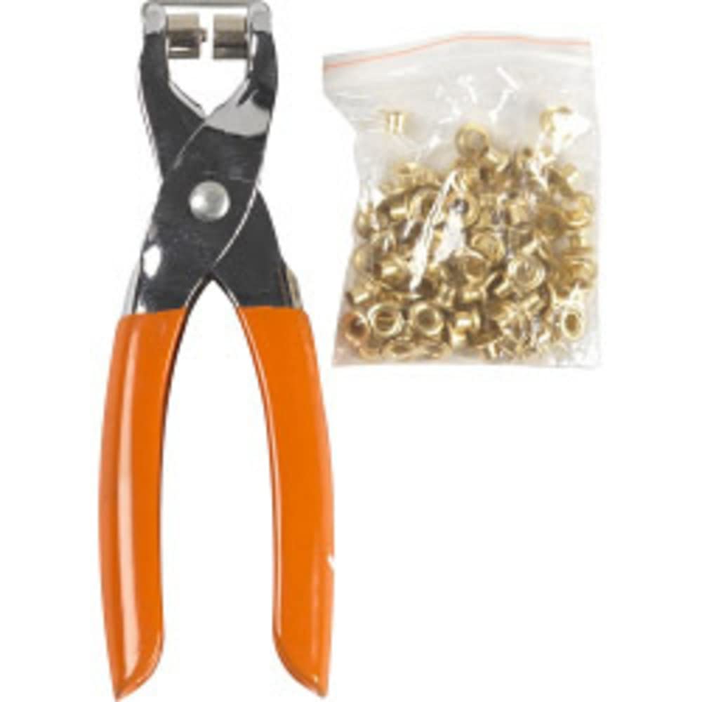 SupatoolEyelet Pliers (One Size) (Silver/Orange)