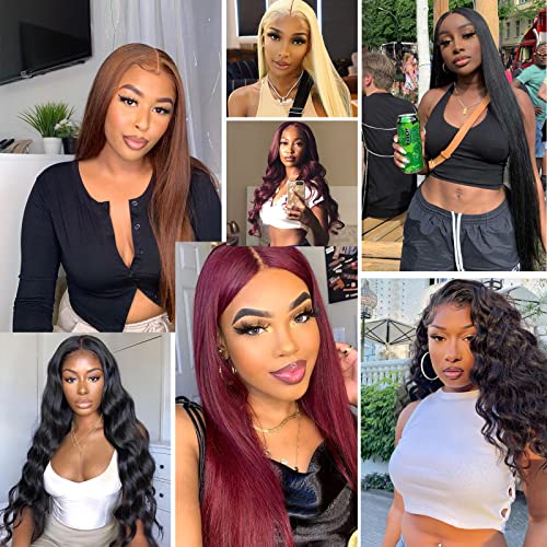 Hairro EADYZFTHP33K18S3 Peruvian Virgin Hair One Bundle #33 Dark Auburn Straight Human Hair Weave 18 Inch Silky Sew In Hair Single Weft Extensions 100G/Bundle thumb #6