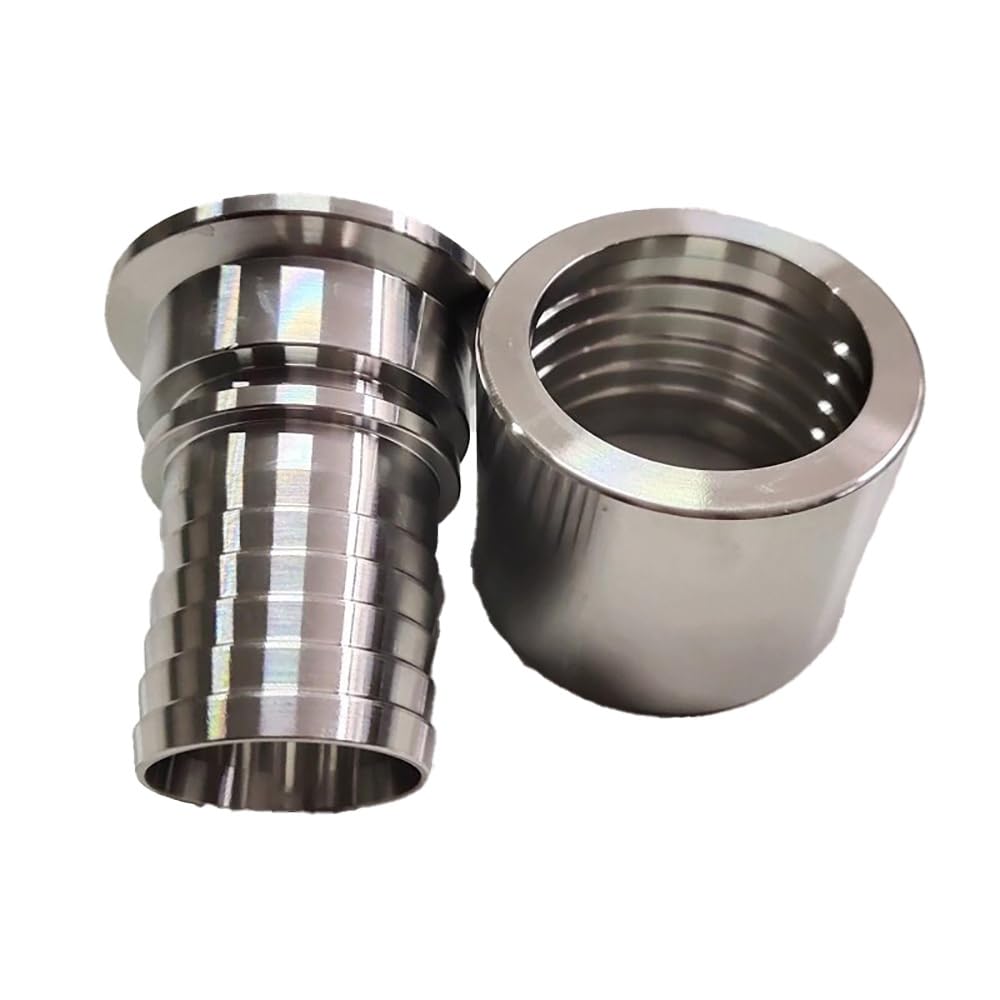 Dyibingdyb One Color 1Pc 32Mm Id Tri-Clamp Hose Barb Fitting, Sus 304 Stainless Steel Snap Joint With Clamp For Home Brewing(32Mm-K50.5mm-43.5 * 67Mm)