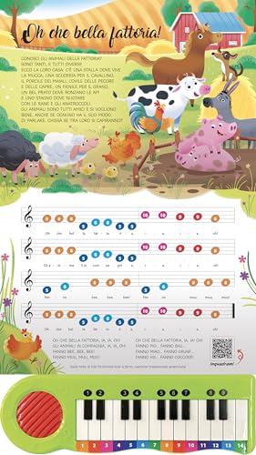 Il Libro Pianoforte Della Fattoria. Con 8 Famose Canzoncine Da Leggere, Cantare E Suonare! Ediz. A Colori - 5