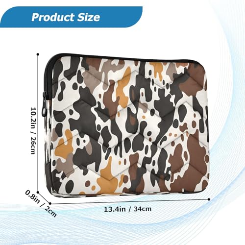Funda para portátil de 13-14 pulgadas con diseño Cow Brown miniatura 3