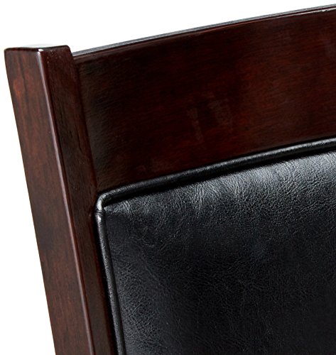 Coaster-Furniture-Jaden-Transitional-Upholstered-Counter-Height-Dining-Chair-Set-of-2-Black-Faux-Leather-Polyurethane-Espresso-Brown-100959 Coaster Furniture Jaden Transitional Upholstered Counter Height Dining Chair Set of 2 Black Faux Leather Polyurethane Espresso Brown 100959