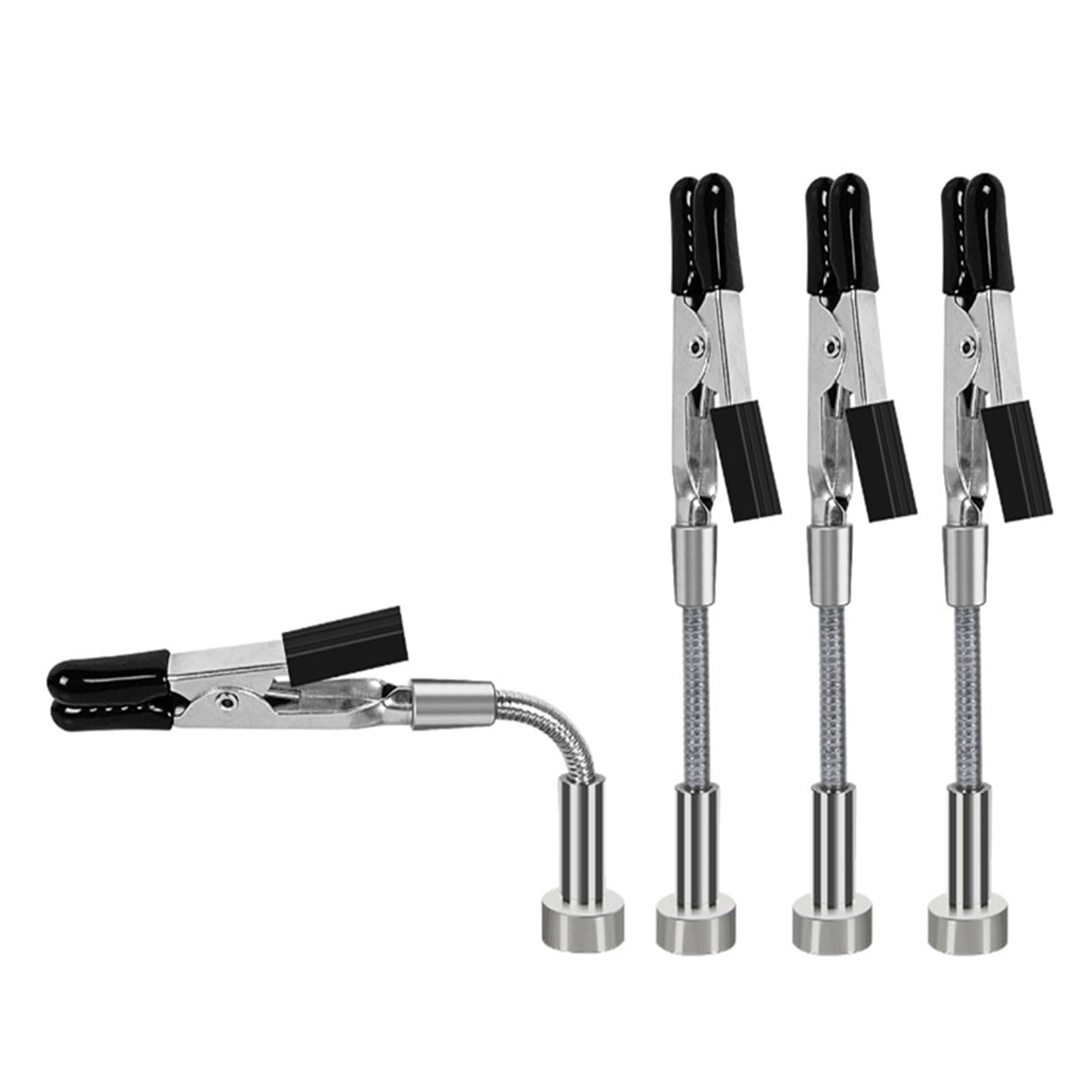 Kalttoy 4 Packs 2 / 4Pcs Flexible Gooseneck Metal With Alligators Clips For Helping Hands Third Hand Tool Automobile Electronics Adjustable Welding Clamp