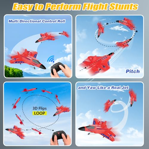 Image of Fremego F-22 Raptor 6-Axis Gyro RC Jet 2 Batteries LED Lights EPP Foam