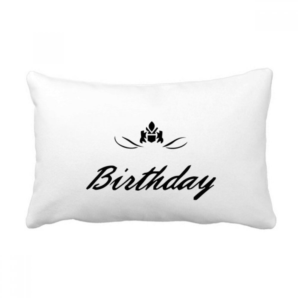 Coussin oreiller lombaire Joyeux Anniversaire 40x60 cm multicolore
