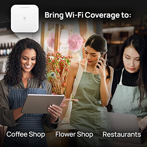 Image of EnGenius EWS357-FIT WiFi 6 AX1800 2x2 Gigabit Wireless Access Point, 1Gbps Port, OFDMA, MU-MIMO, PoE+, WPA3, License-Free Cloud or On-Premise Flexible Management Tools (Power Adapter Not Included)