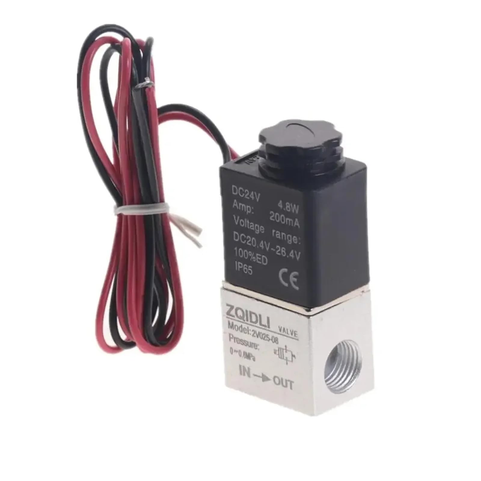 Électrovanne pneumatique 1/4 12V avec raccord 8mm pour système de compression d'air