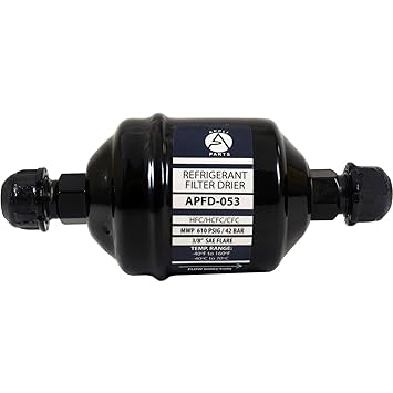 Appli Parts liquid line refrigerant ac filter dryer hvac refrigeration 053 3/8 in SAE Flare connection universal unidirectional 4-1/2 in long 2 in wide APFD-053