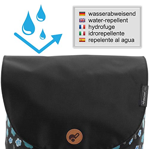 Andersen Shopper Quattro Stahl höhenverstellbar mit Rad Ø 15 und 20cm und 41 Liter Tasche Lily mit Kühlfach türkis – Bild 4