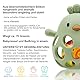 farout Montessori Beißring & Rassel für Babys - Sensorik Spielzeug ab 0 Monate, Zahnungshilfe & Greifball - Geschenk für Jungen & Mädchen (Sage Green)