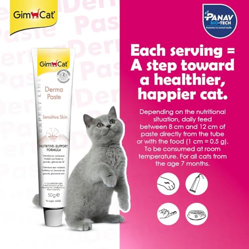 Image of DynamicSales (India) GimCat Derma Paste for Cats | Skin & Coat Support Formula for All Life Stages | Helps Maintain Healthy Skin and Shiny Coat | 50 g