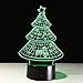 Produktbild Weihnachtsbaum 3D Illusion Nachtlampe,7 farbige Nachttischlampen mit Fernbedienung für Schlafzimmerdekoration Hochzeit Geburtstag Weihnachten personalisiertes Geschenk