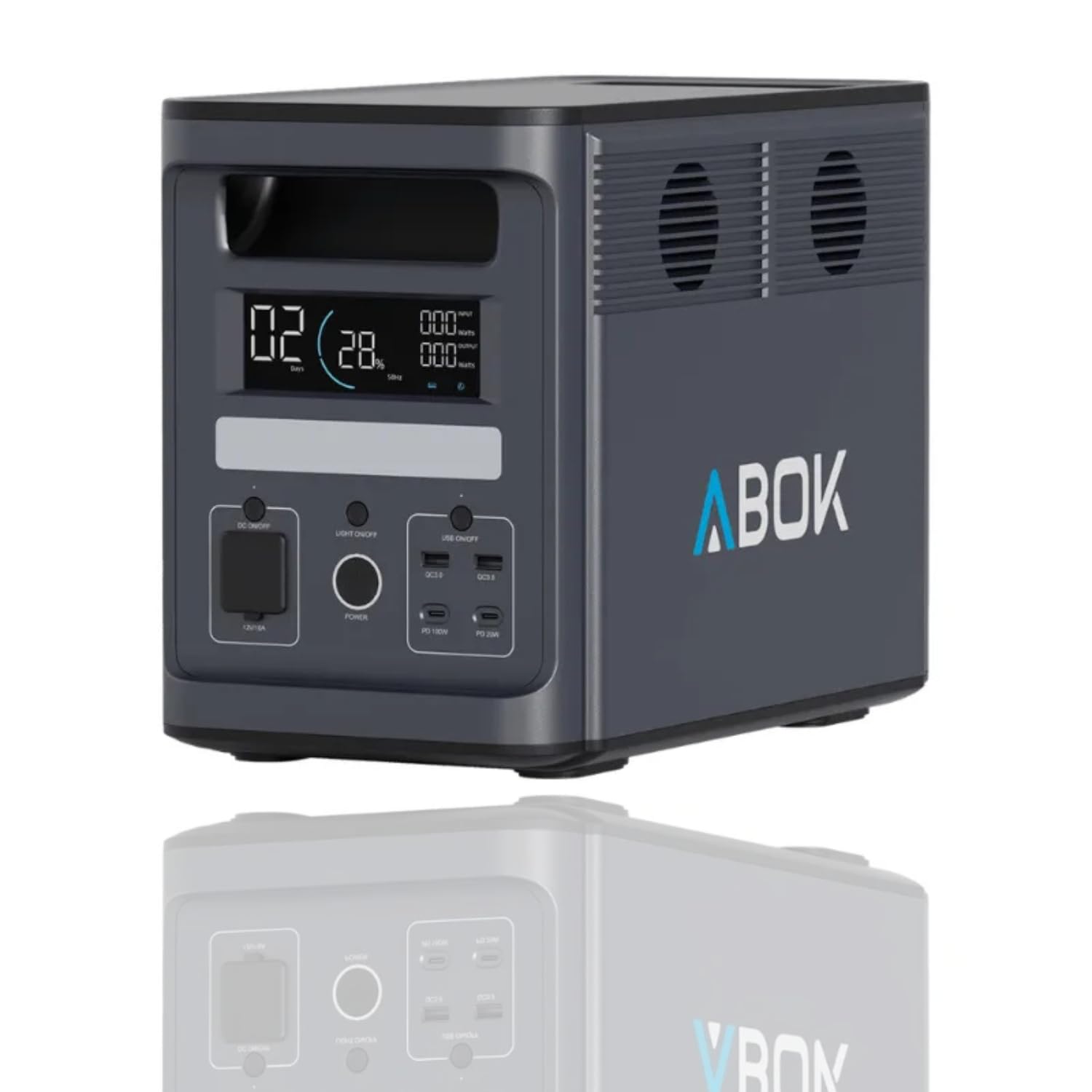 ABOK ARK2000 Station d'alimentation + 2 batteries supplémentaires ARK2000E MAX Set, générateur solaire LiFePO4 4608 Wh 2000 W, capacité maximale de stockage alimentation de secours pour la maison et