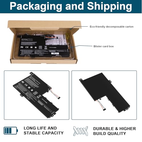 Image of ASUNCELL L15L3PB0 L15M3PB0 L15C3PB1 Laptop Battery Replacement for Lenovo Flex 5 1570 1470 IdeaPad 320S-14IKB 320S-15ABR 320S-15AST 320S-15IKB 320S-15ISK 520S-14IKB Series L15M3PB0 Type-A