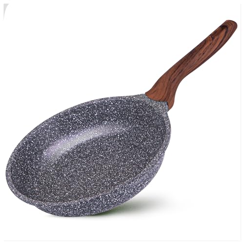 La Moustache - Sartén de Aluminio Fundido Ø 26 cm, Revestimiento Antiadherente y sin PFOA, Todo Tipo de Cocinas - Inducción - Gas - Placa Eléctrica - Vitrocerámica (Amalfi)