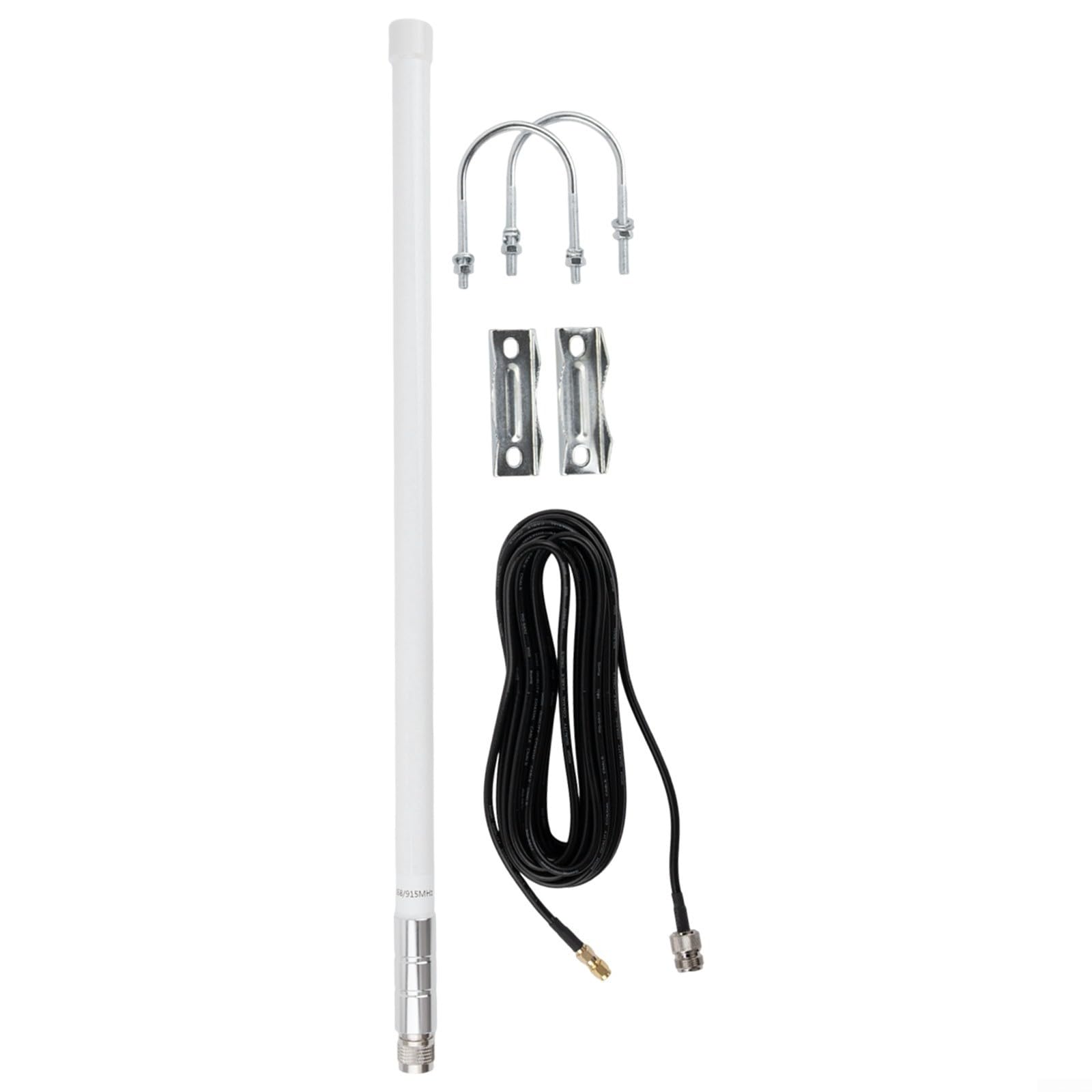 Antenne omnidirectionnelle en fibre de verre 12dBi pour LoRa Helium Miner avec câble RG58 de 8 m Connecteur N 868 MHz EU915 MHz US résistant aux intempéries pour Bobcat pour nebra pour rak Syncrobit