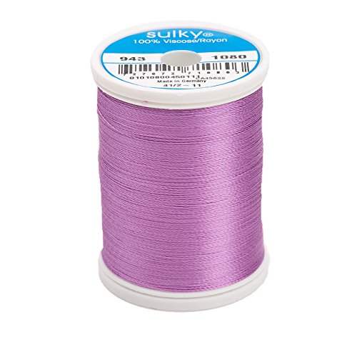 Hilo de rayón Sulky Of America 268D, 40 wt, 2-ply, 850 yardas, color Orchid