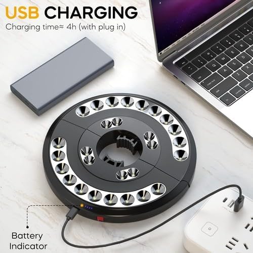 Rechargeable 28 umbrella light - 3 modes suitable for patio, pool, and backyard décor -