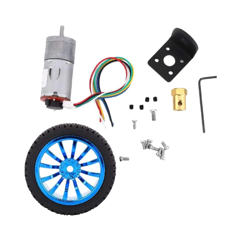 JGB37520 DC 12V 500RPM Magnetic Gear Motor with Encoder, 65mm Full Metal Gearbox High Torque Speed Reduction Motor for Smart Car Robot, DIY Robotics & Arduino Projects-image-31