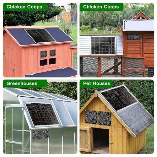 Ventilador solar de 15W con doble extractor para enfriar invernaderos 3