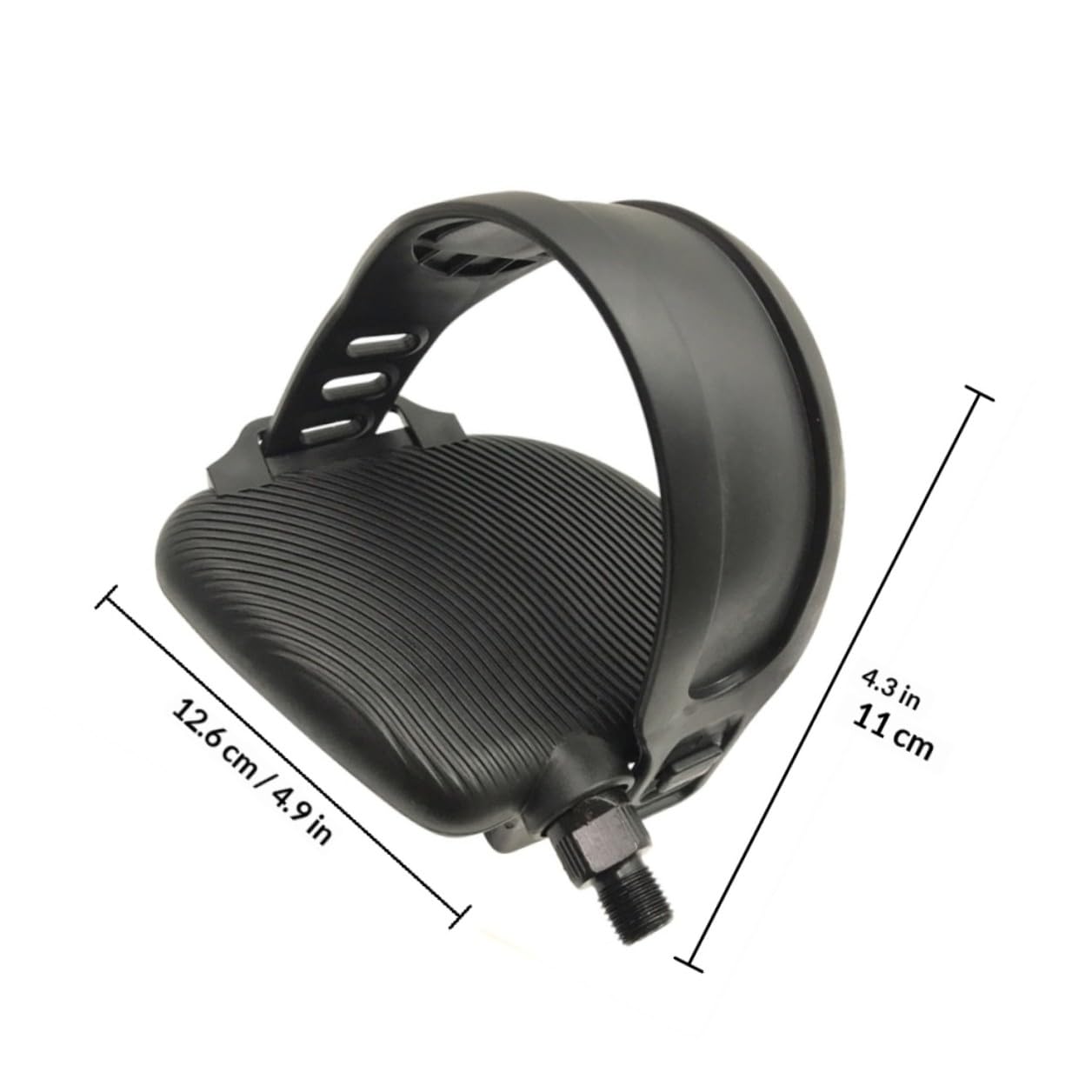 Beavorty Mountainbike Pedal aus Stahl und Gummi mit Rutschfestem Design und Verstellbaren Riemen für Heimtrainer und Outdoor Einsatz