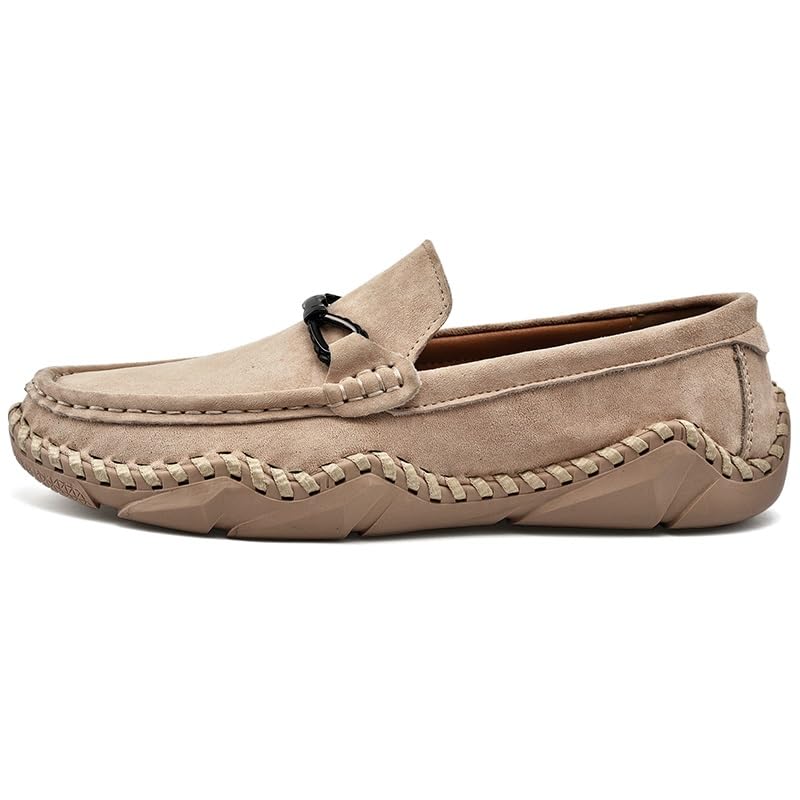 Men's Loafers Round Toe Solid Color Suede Loafer Shoes Flexible Anti-Slip Flat Heel Wedding Slip-on2