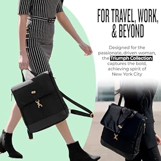 Solo New York Hybrid Tote Backpack for Women - Tote Bags for Work & Travel, Laptop Purse with Padded Compartment, Professional Handbag, Adjustable Shoulder Strap, Fits 13.3" Computer - Austin, Black