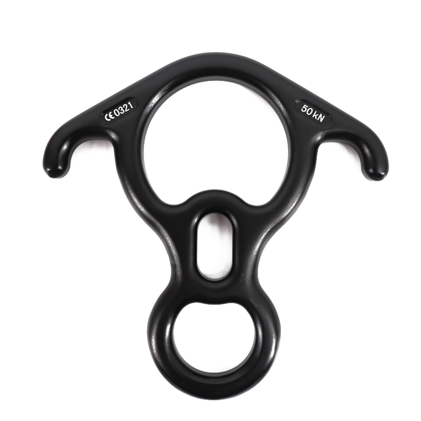 Azarxis 50 kN Rescue Figure, 8 Descender Large Bent-Ear Belaying and Rappelling Gear Downhill Equipment Belay Device Climbing for Rock Climbing Peak Rescue