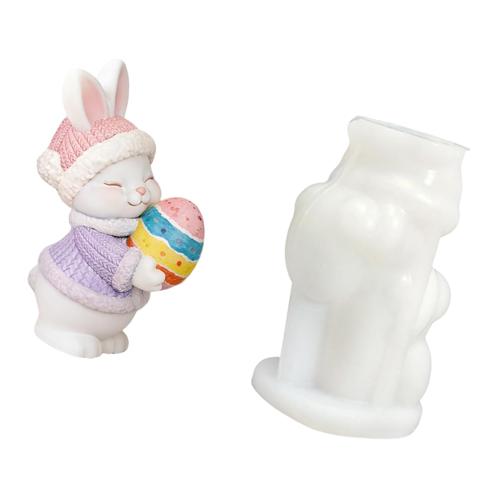 CAZSTYK Eggs Hare Silicone Molds Food Safe Silicone Baking for Resin Casting Soap Festival Home Decoration Spring Lagomorph Oocyte Cast