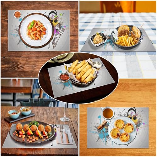 Set de table musical PVC antidérapant lavable résistant chaleur cuisine salle à manger