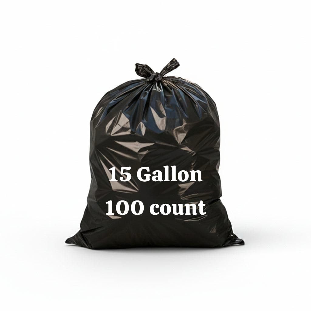 Photo 1 of 13-15 Gallon Trash Bag Black 100 count