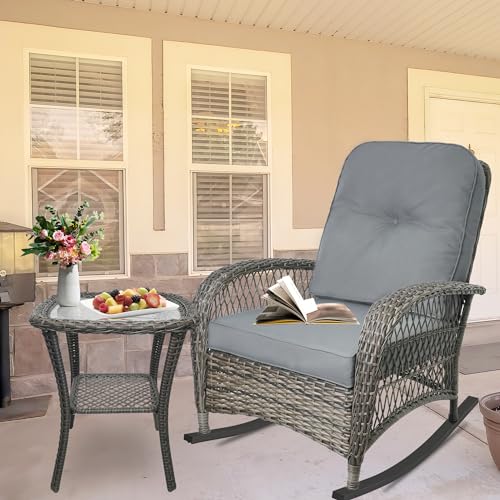 Txgdpioneer Outdoor Wicker Rocking Chair thumb #4